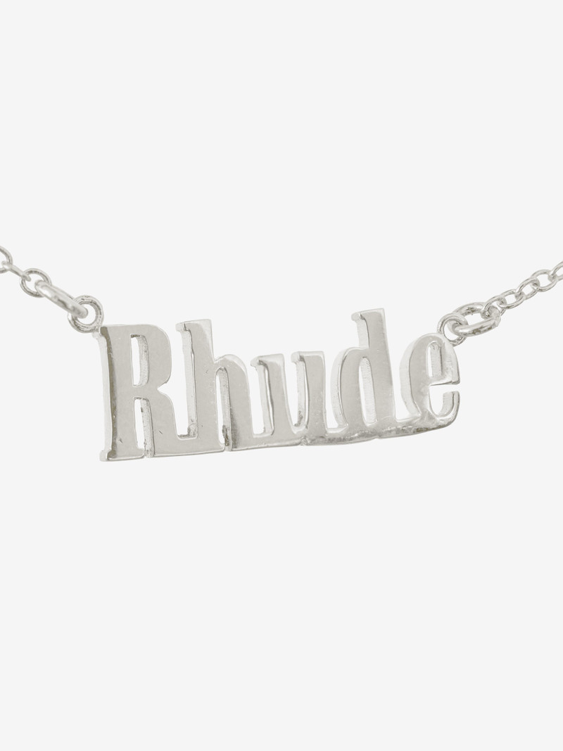 RHUDE LOGO PENDANT NECKLACE 16" 3