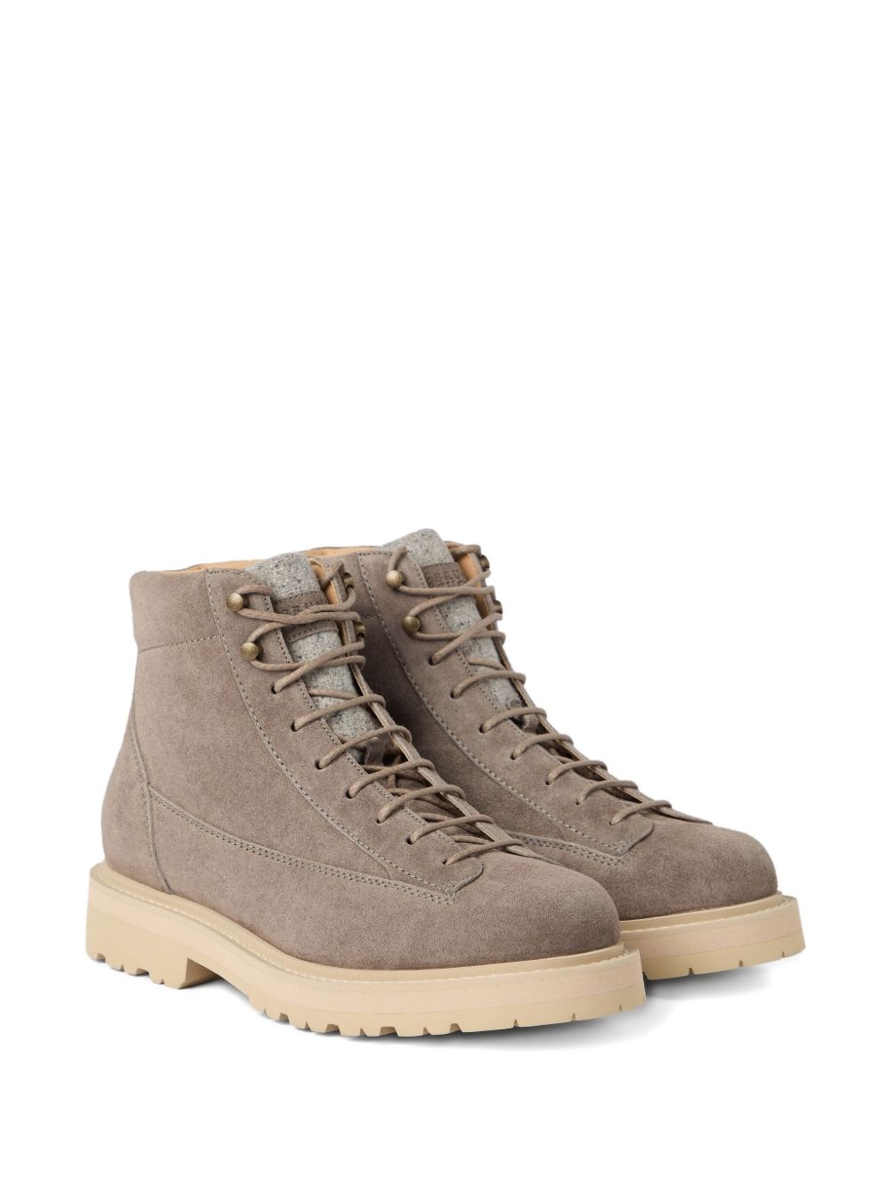 lace-up suede boots - 2