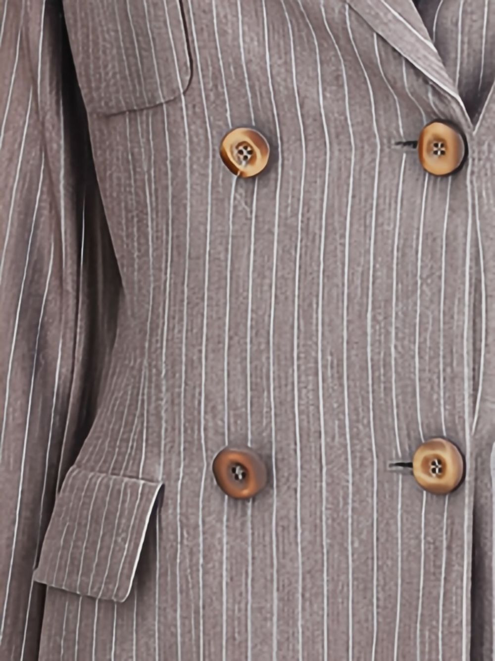 pinstripe double-breasted blazer - 5