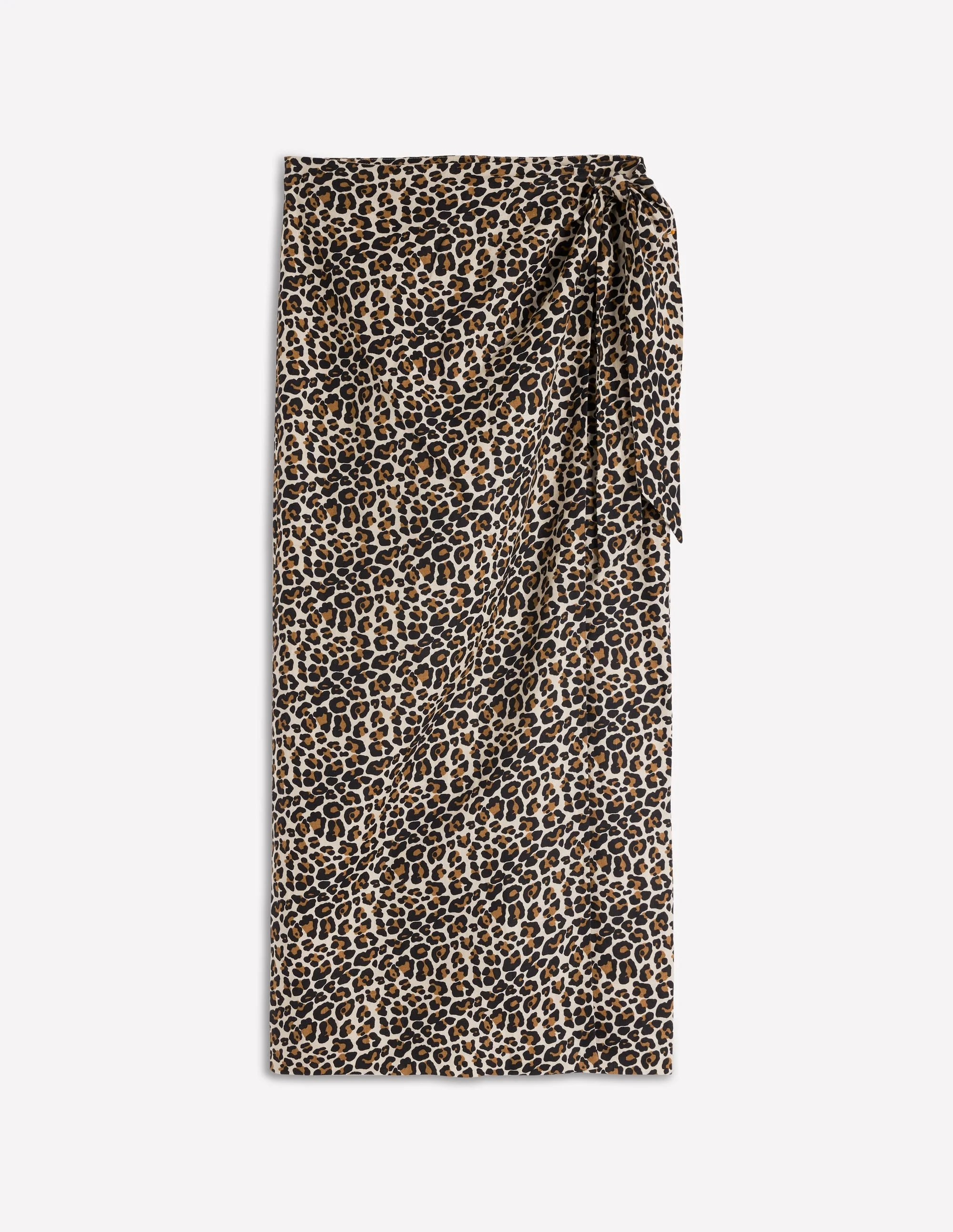 Dimitra Linen Column Skirt-Almond Milk, Cheetah Pop - 1