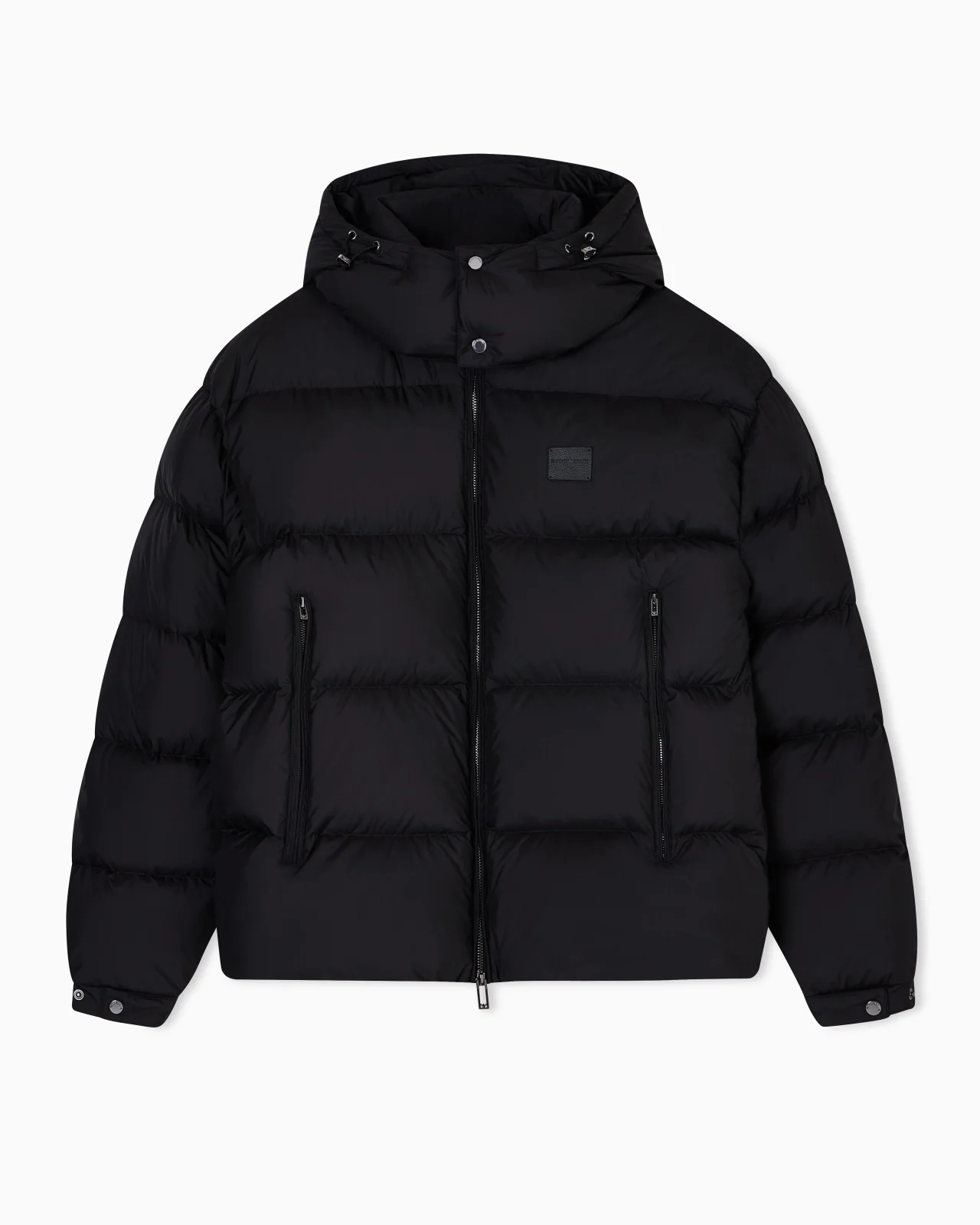 WATER-REPELLENT, QUILTED RIPSTOP NYLON HOODED DOWN JACKET - 1