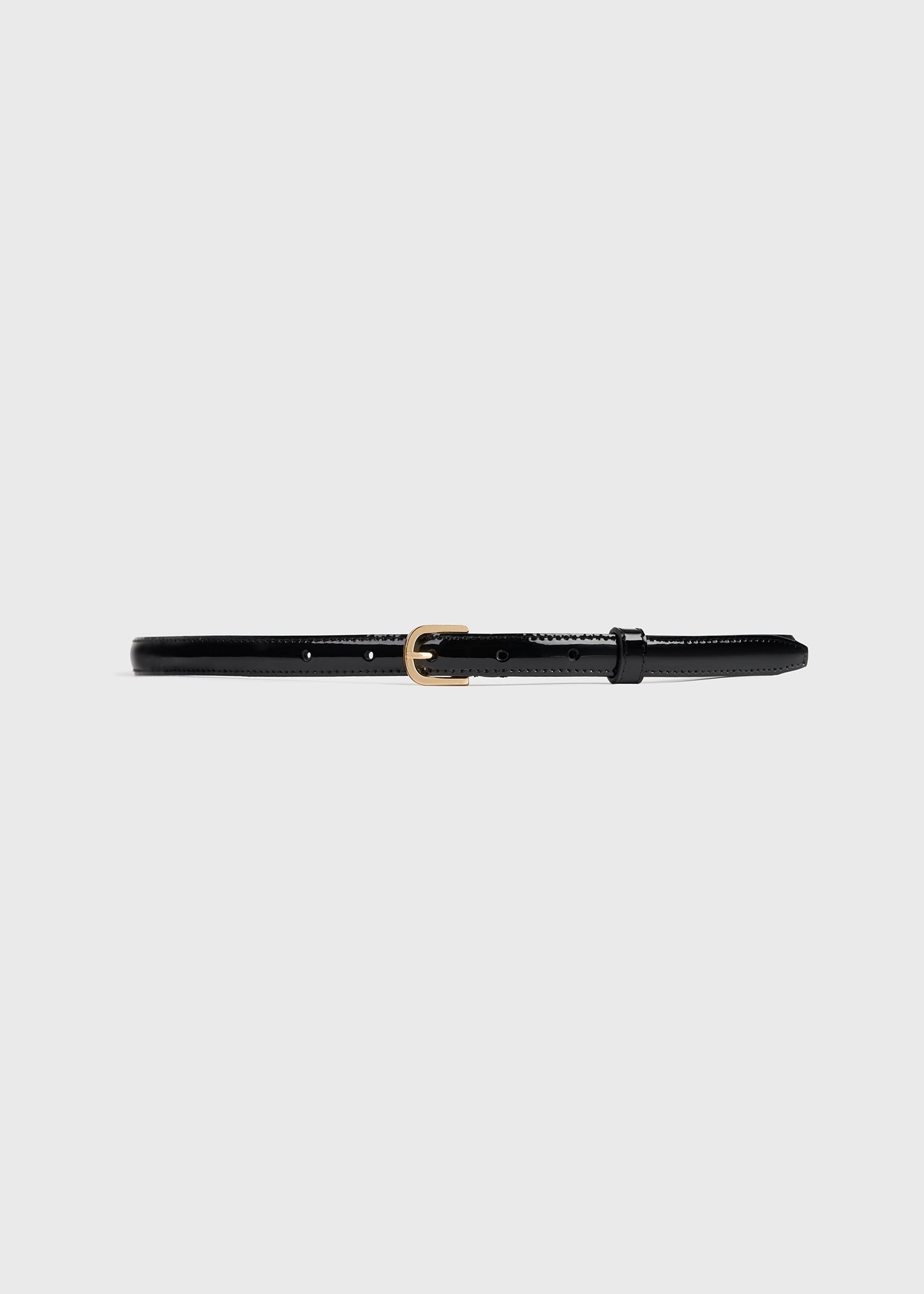 Thin patent-leather trouser belt black - 7