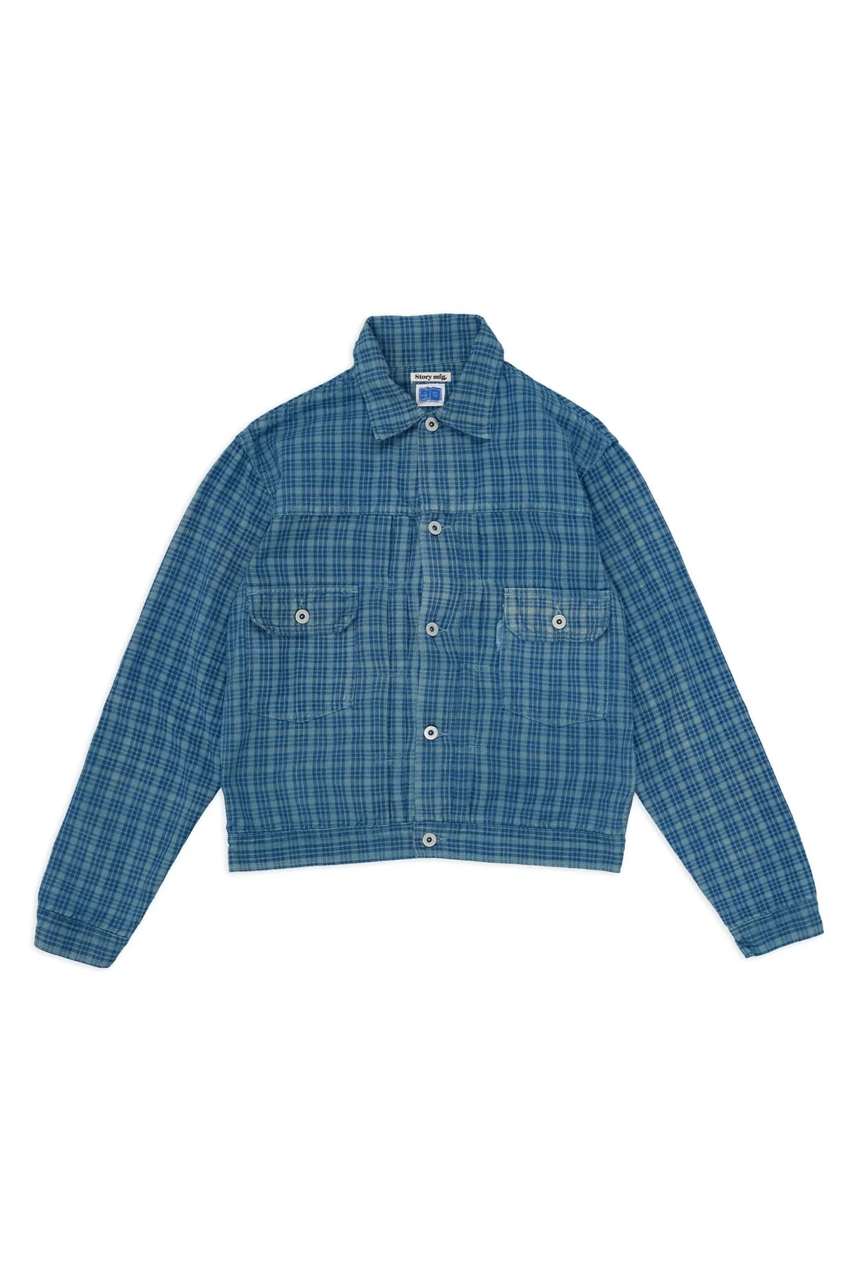 Tuesday Jacket - Indigo Mud Check (Blue in Green Exclusive) - 1