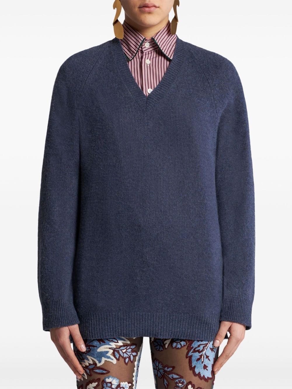 cashmere v-neck sweater - 3