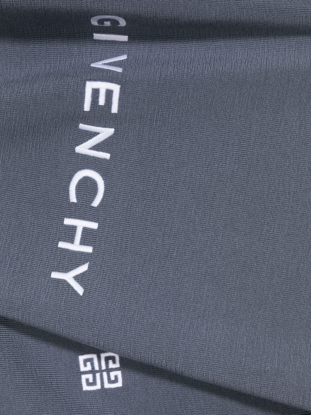 logo-embroidered scarf - 3