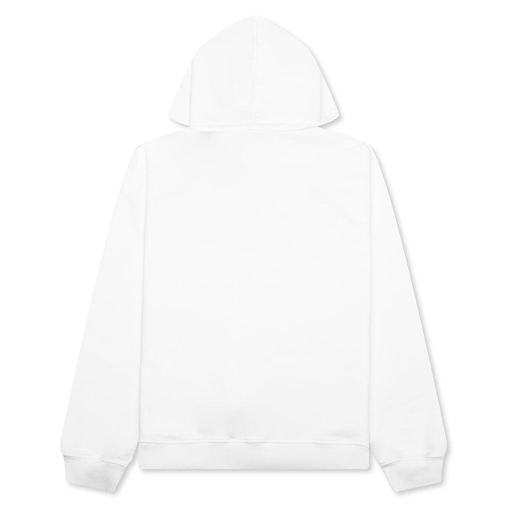 PAINTED ON COLLAGE YELLOW LOGO HOODIE - LILY WHITE - 2