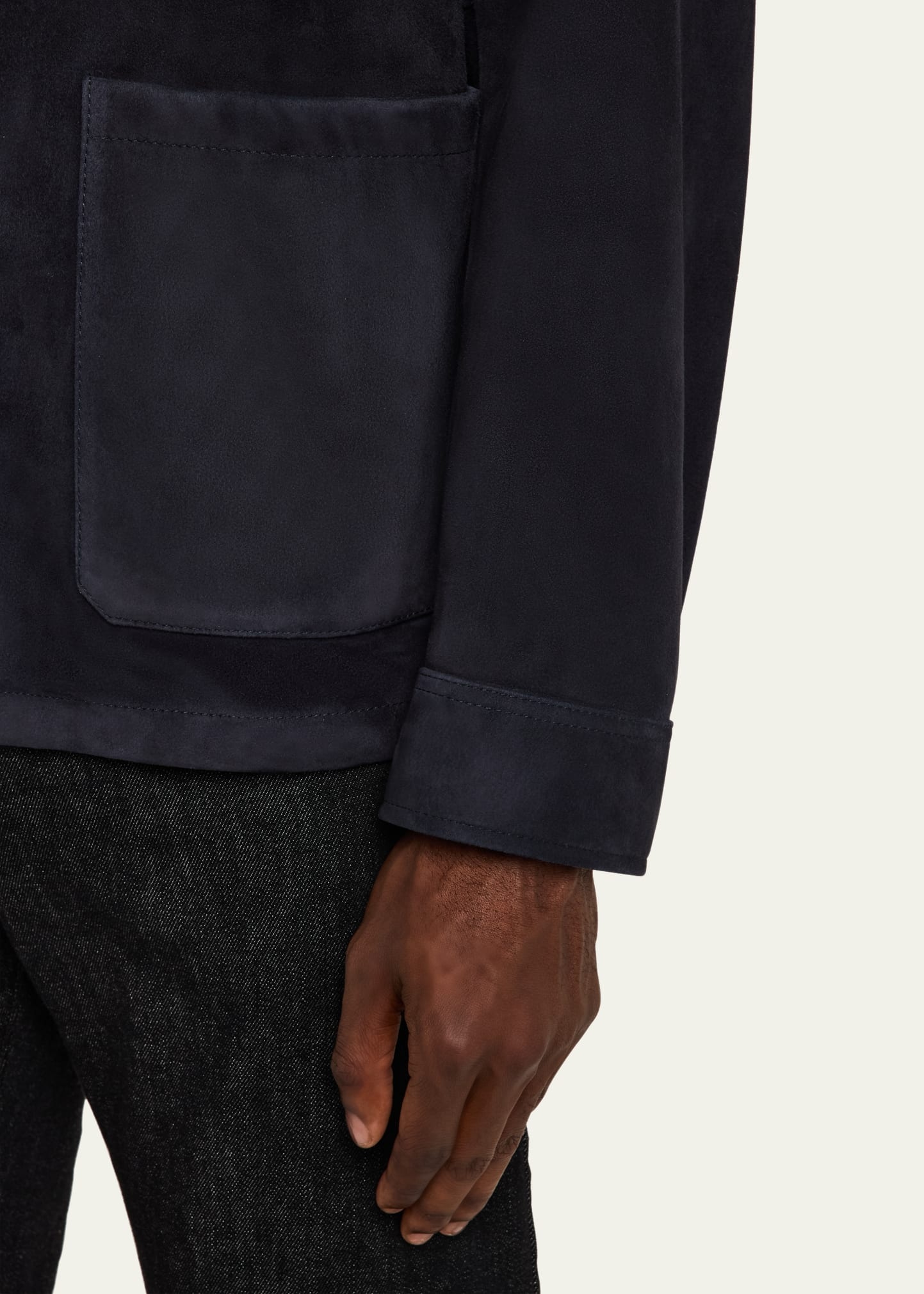 Men's Suede Chore Coat - 5