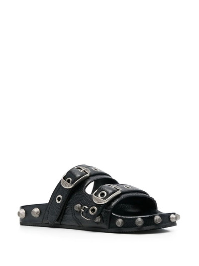 BALENCIAGA Cagole studded leather sandals outlook