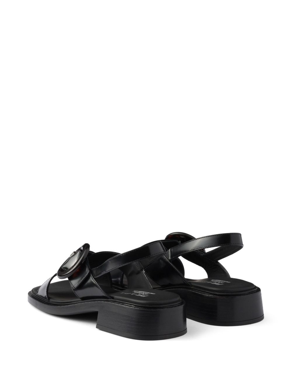 brushed leather sandals - 3