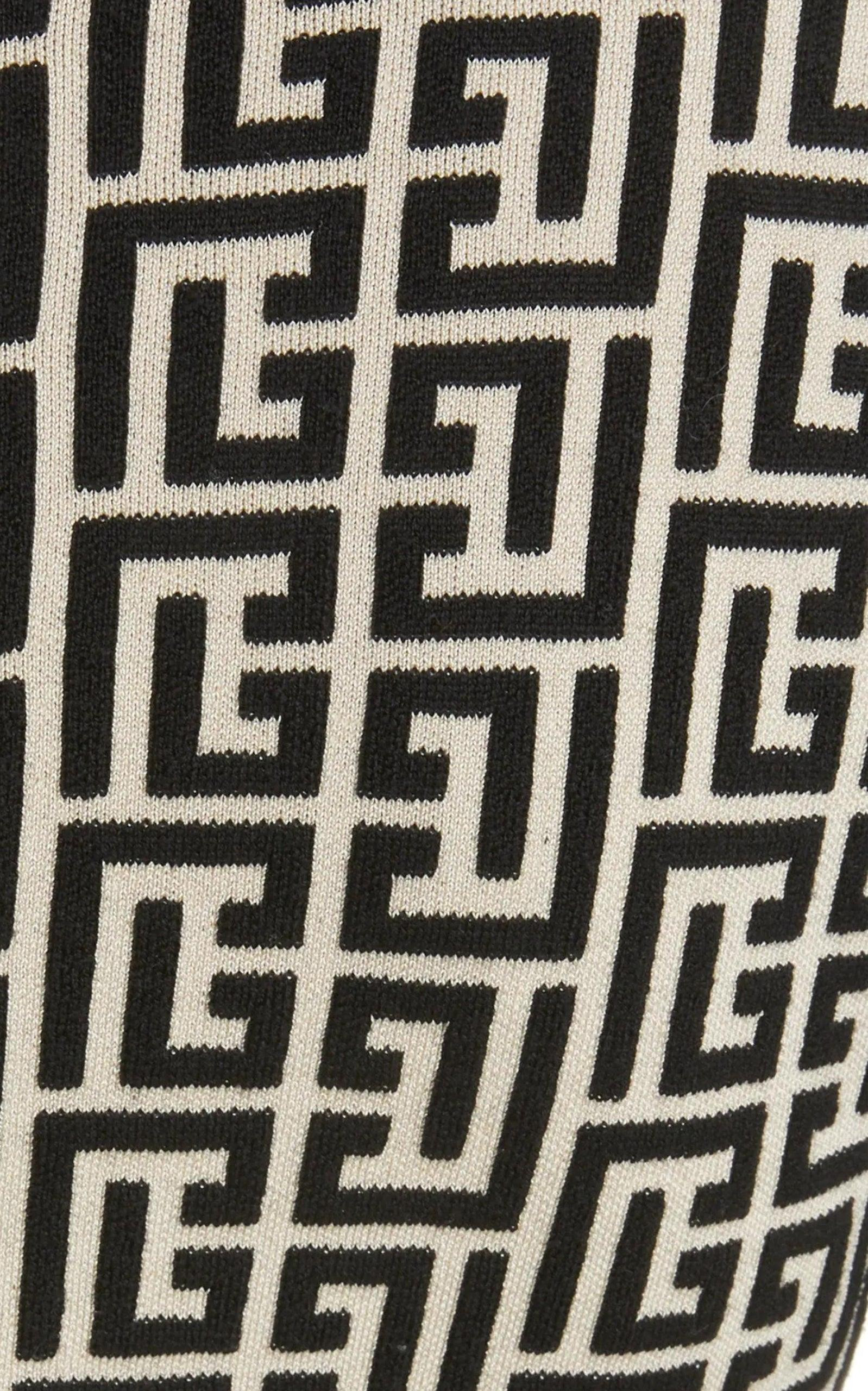 Monogram Jacquard Wool Blend Minidress - 6
