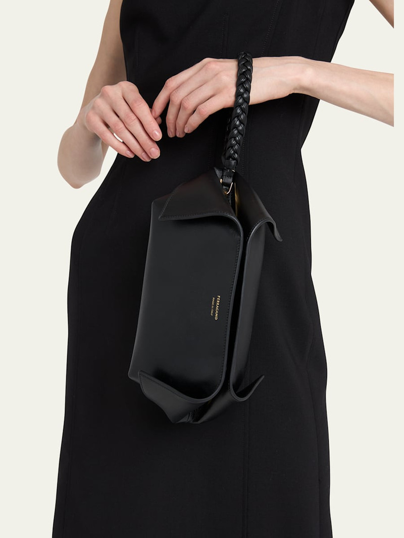 FERRAGAMO The Scarf Leather Wristlet outlook