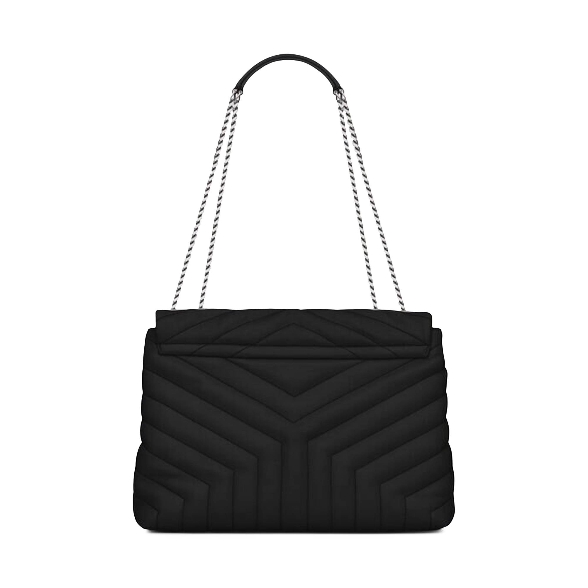 Saint Laurent Medium Loulou Quilted Shoulder Bag 'Black' - 2