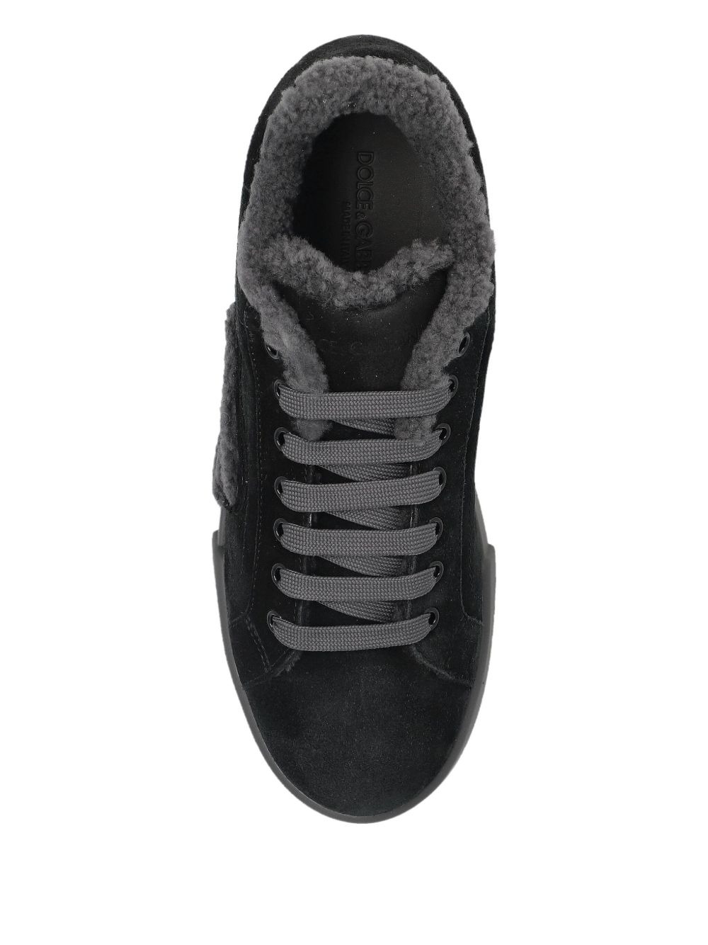 logo-detail suede trainers - 3