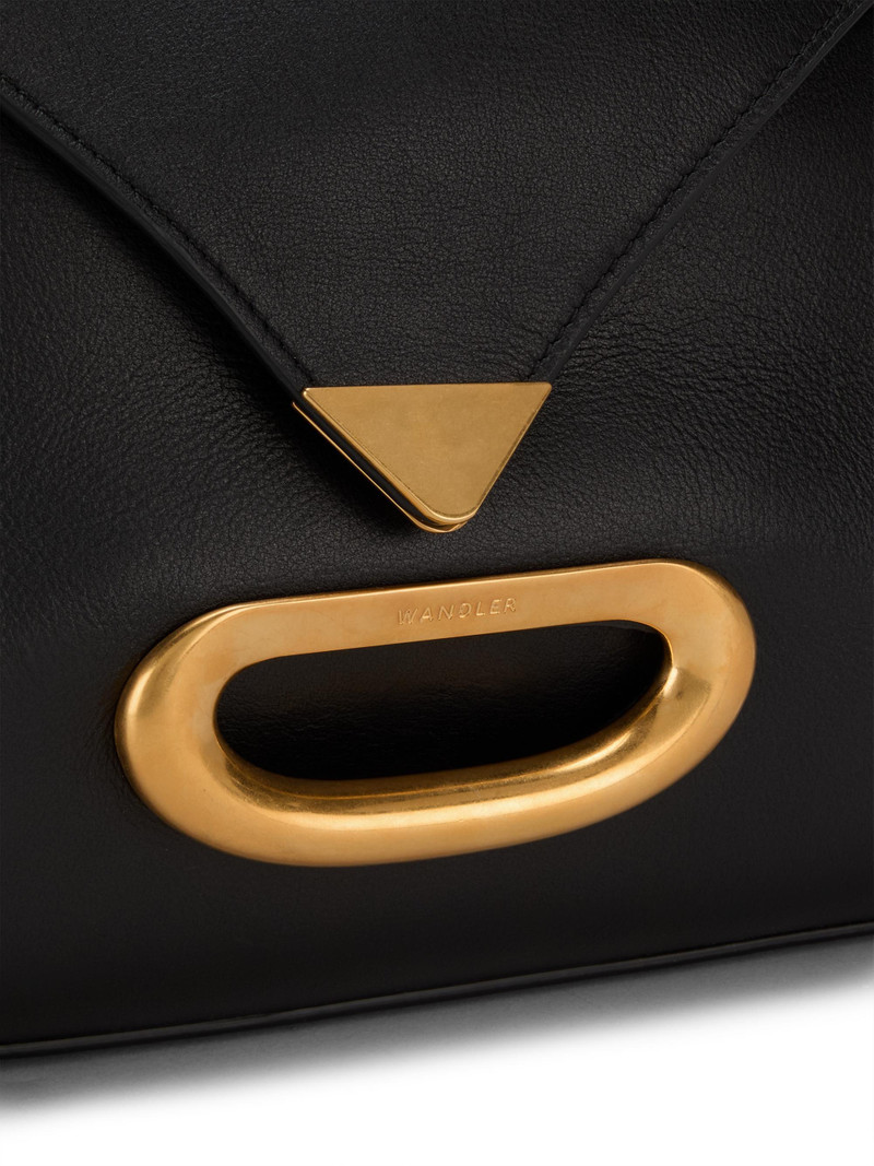 Women's Veneto Leather Shoulder Bag - Black 6