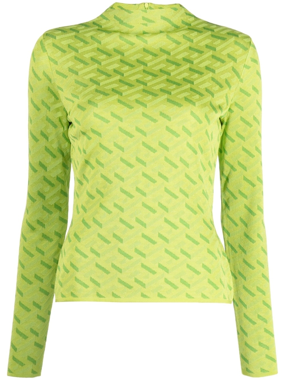 La Greca monogram long-sleeve top - 1