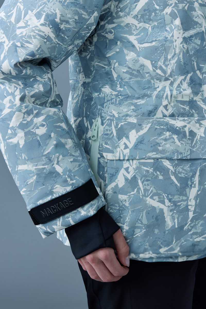 ICLYN-FP Frost print down ski jacket 6