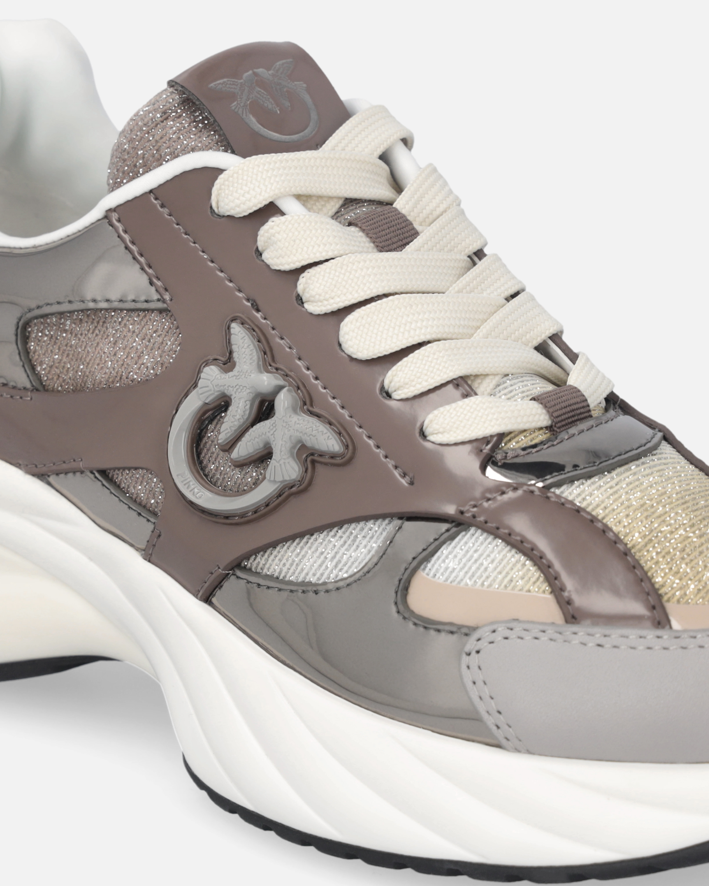 GLITTERY SNEAKERS WITH LOVE BIRDS LOGO - 4