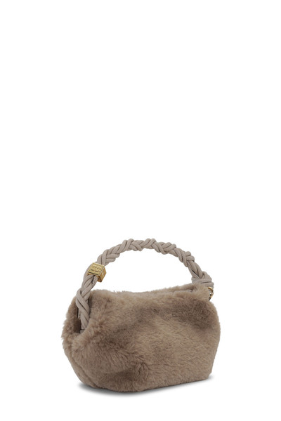 GANNI LIGHT GREY FLUFFY MINI GANNI BOU BAG outlook