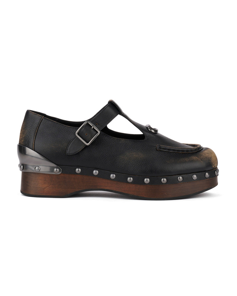 Brain Dead x Coach Leather Wooden Mary Jane - Black 1