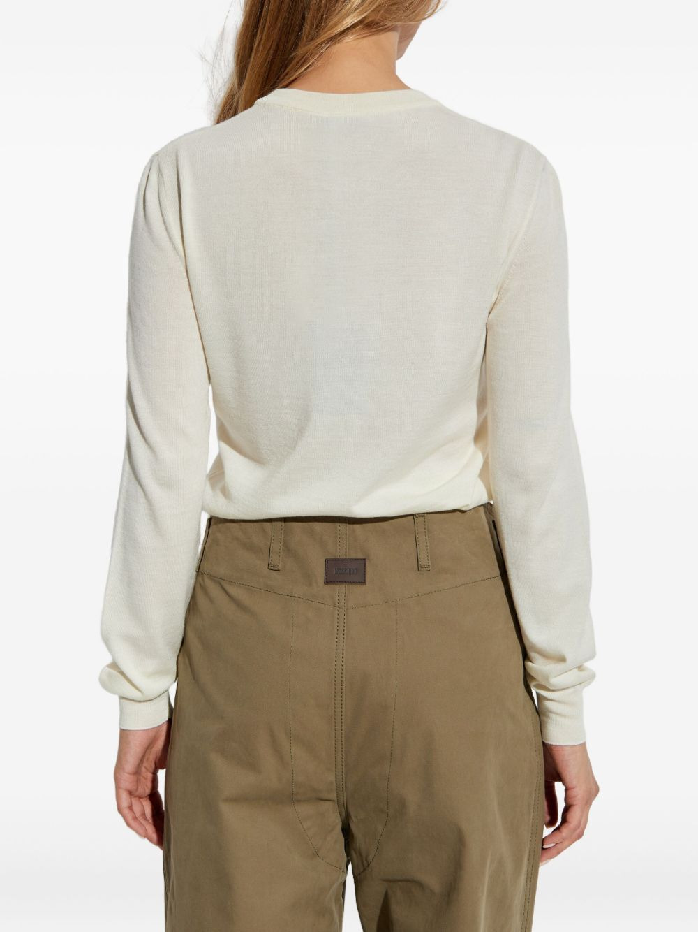 logo-detail wool sweater - 4