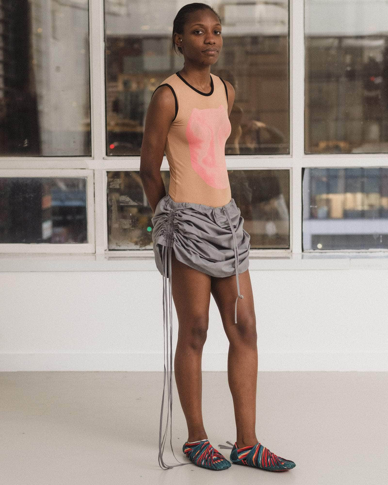 Pictorial Strap Skirt - Organic Cotton Poplin 3