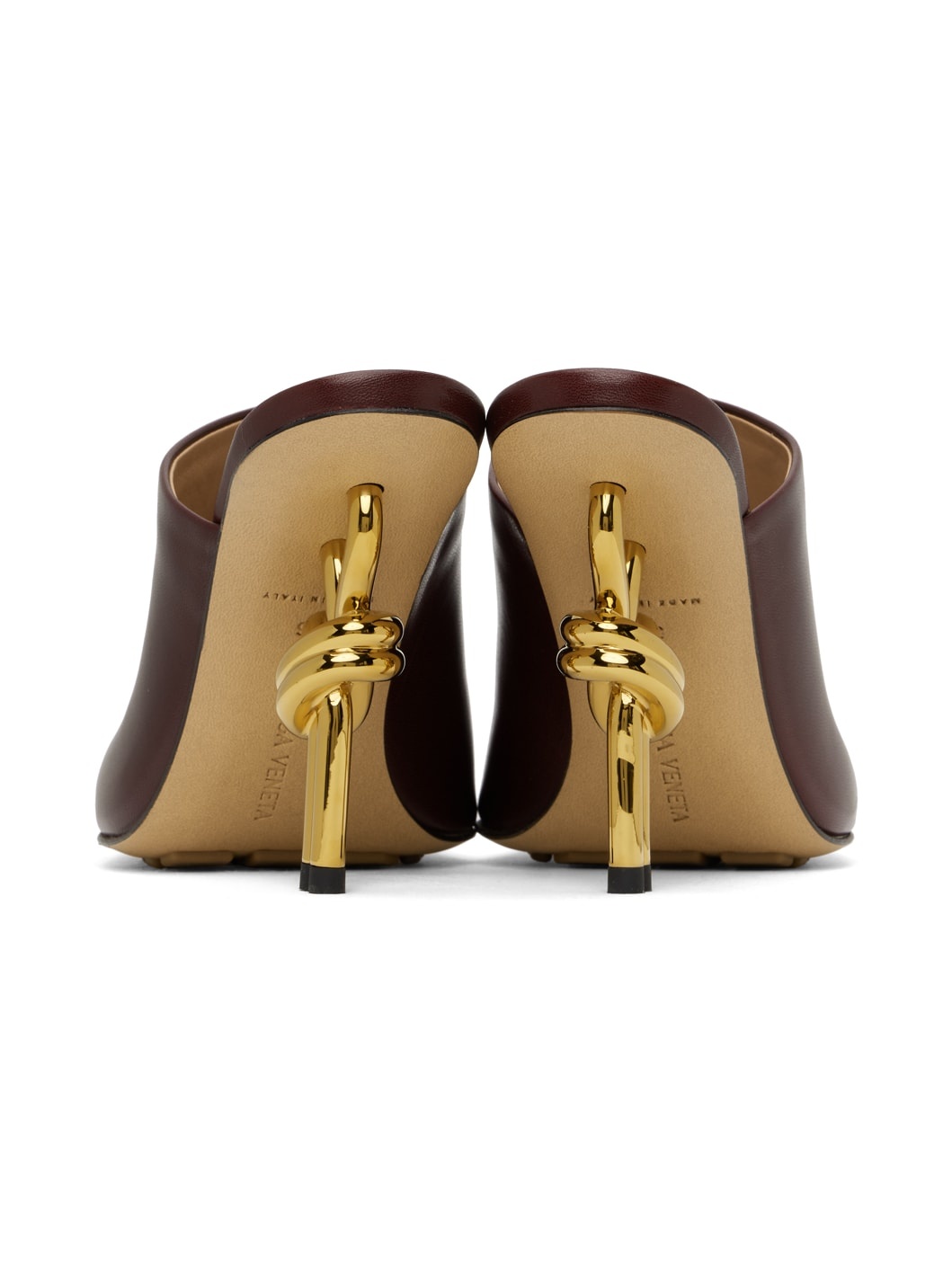 Brown Knot Mules - 2
