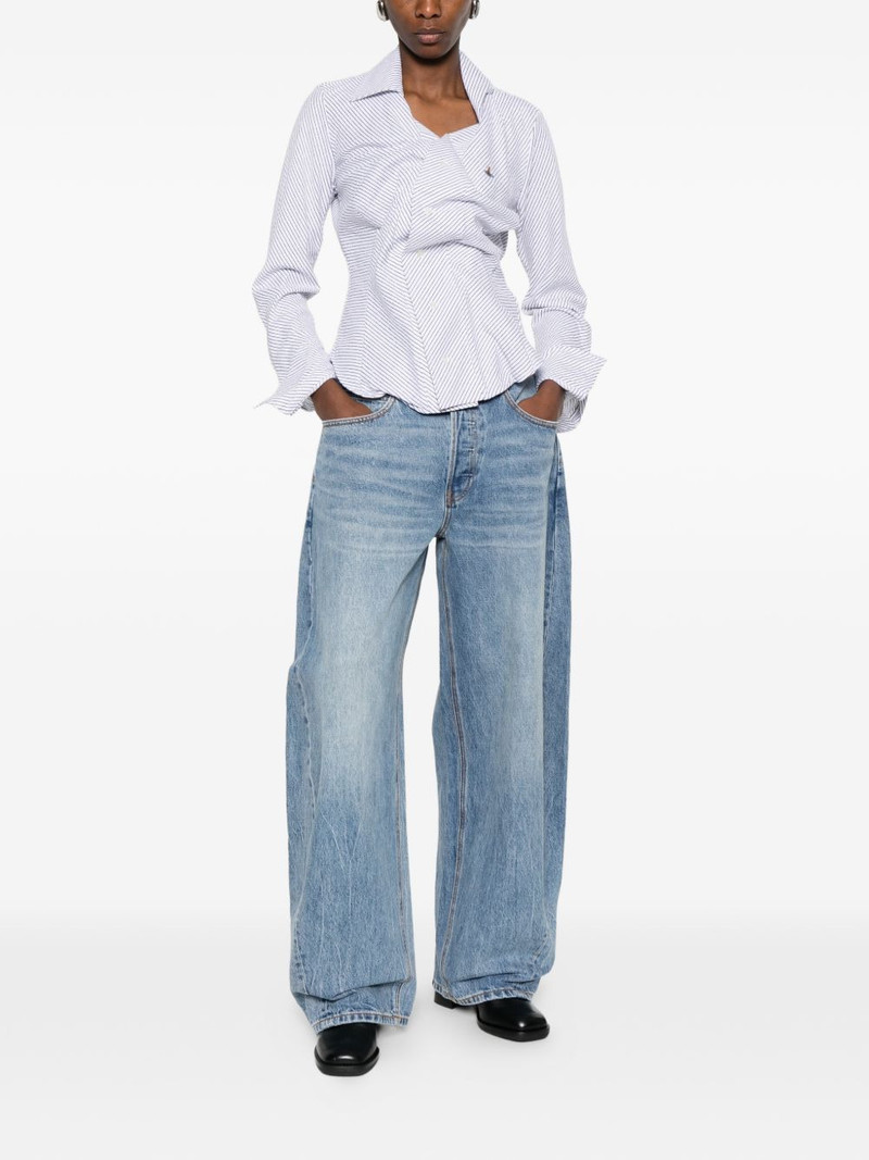 Vivienne Westwood Drunken striped layered shirt outlook