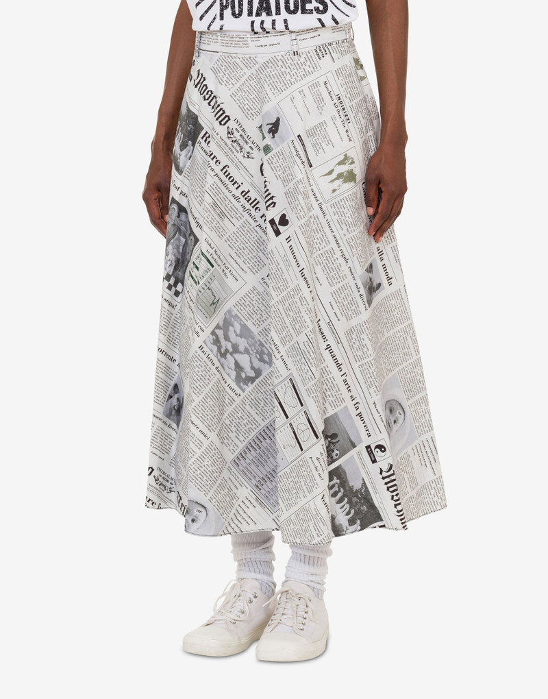 Moschino PRINTED COTTON POPLIN SKIRT outlook