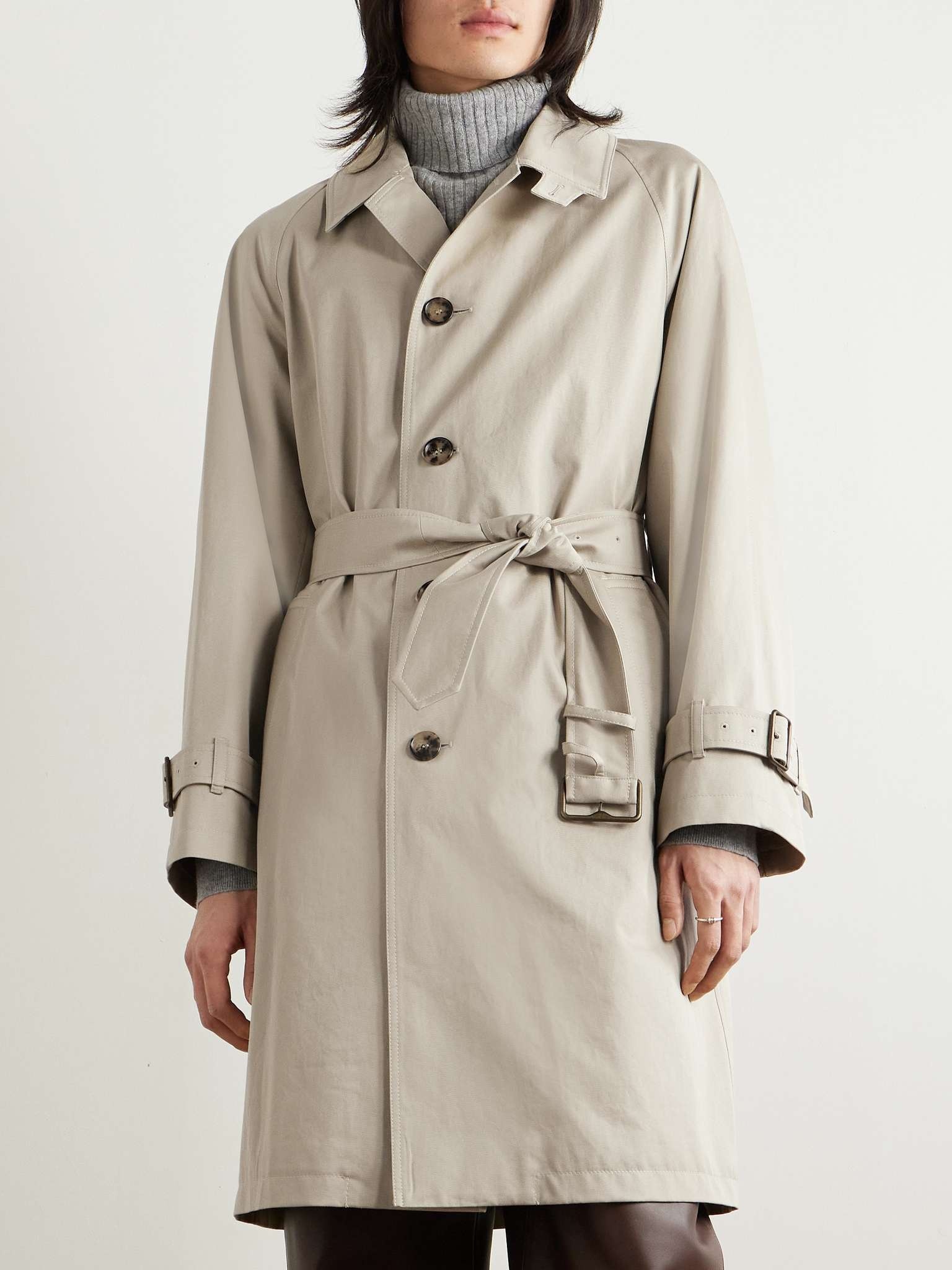 Belted Cotton-Gabardine Trench Coat - 3