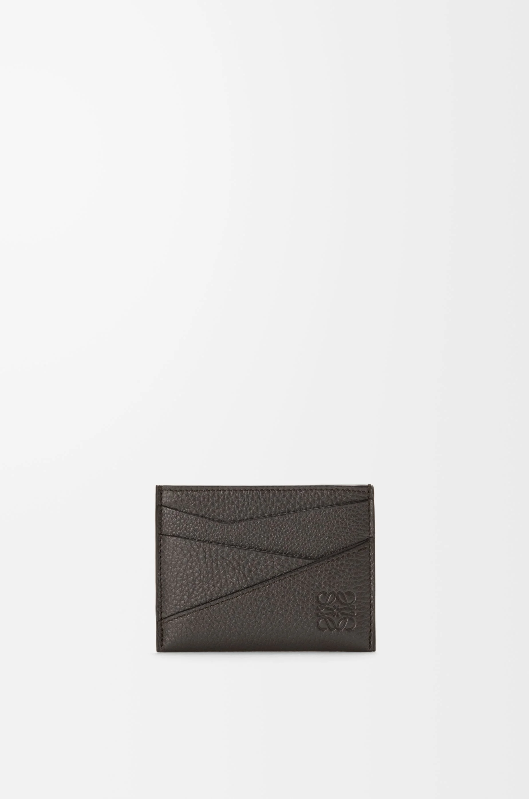Puzzle plain cardholder in supple grained calfskin - 1