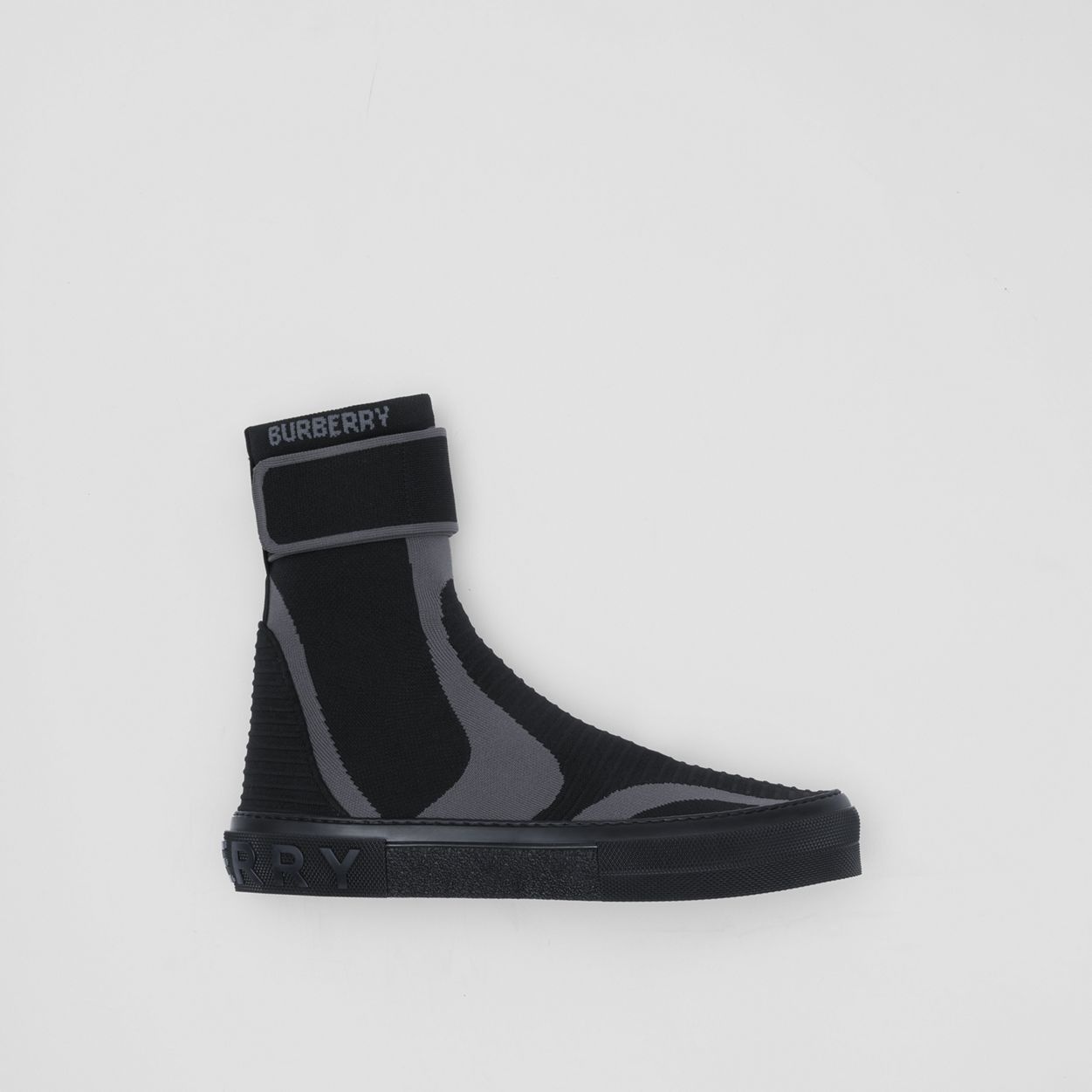 Knitted Stretch Nylon Sub High-top Sneakers - 6