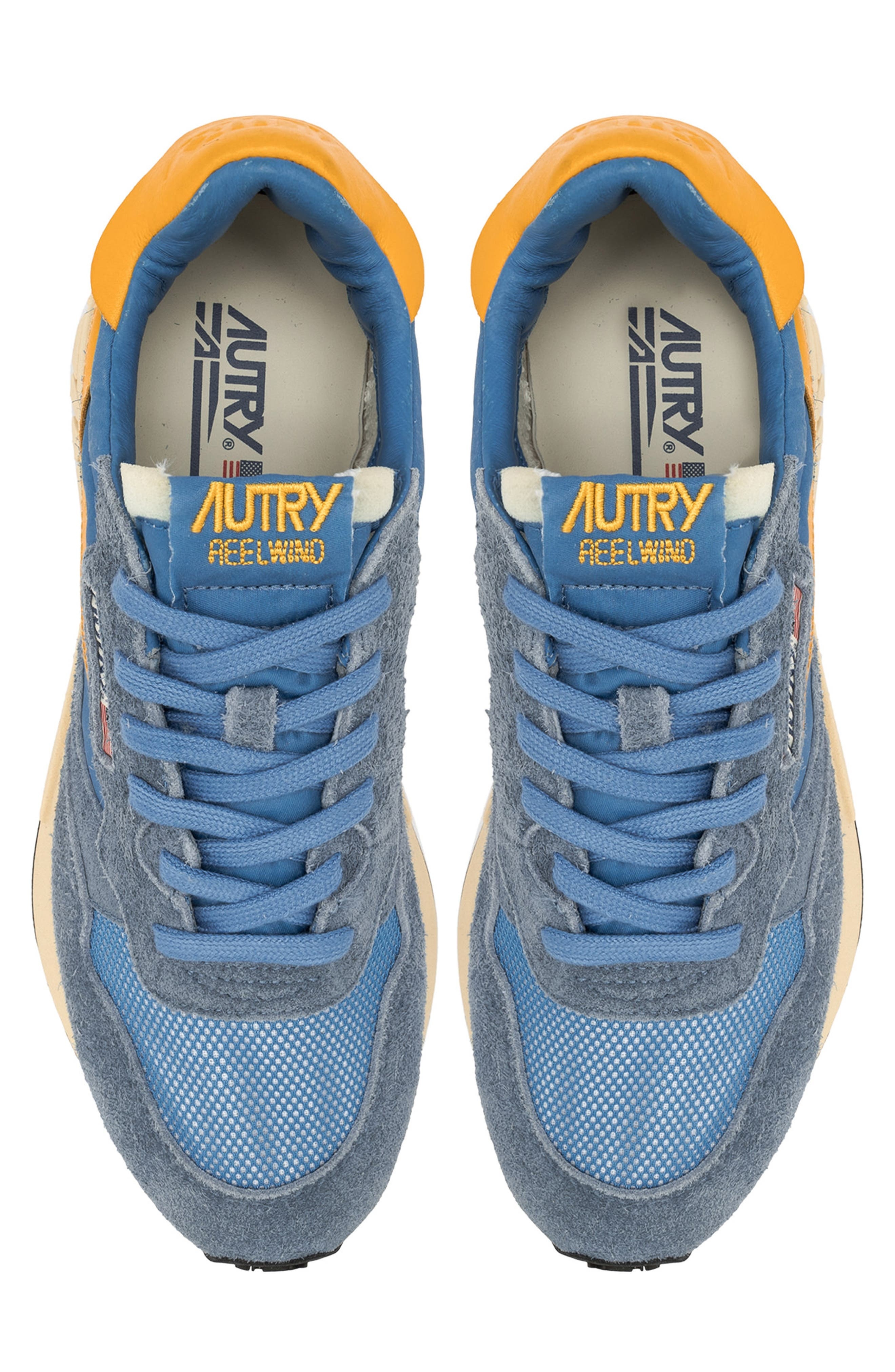 AUTRY Reelwind Low Sneaker in Suede/net Cenble/fus at Nordstrom - 4