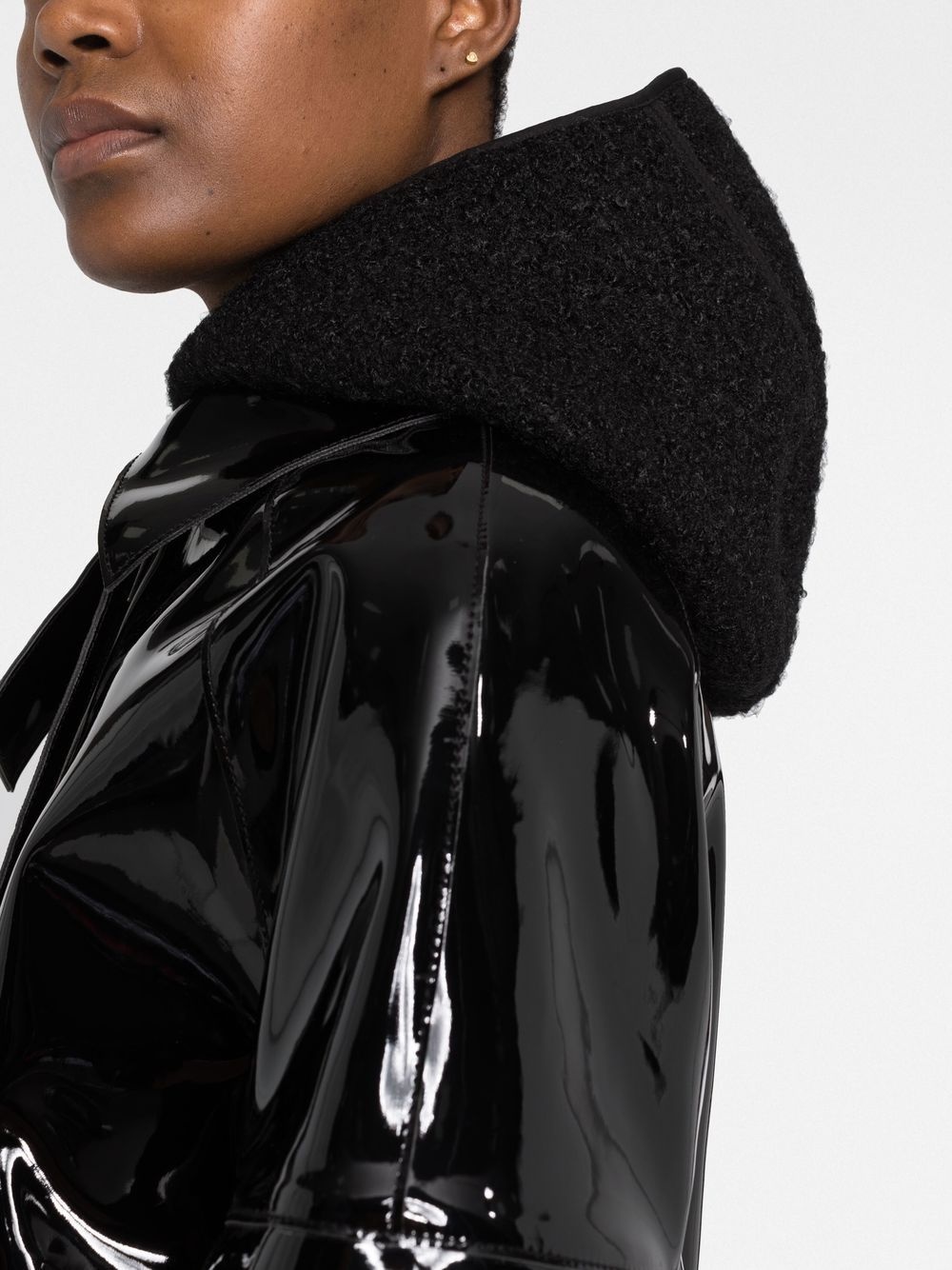 hooded PVC rain coat - 3