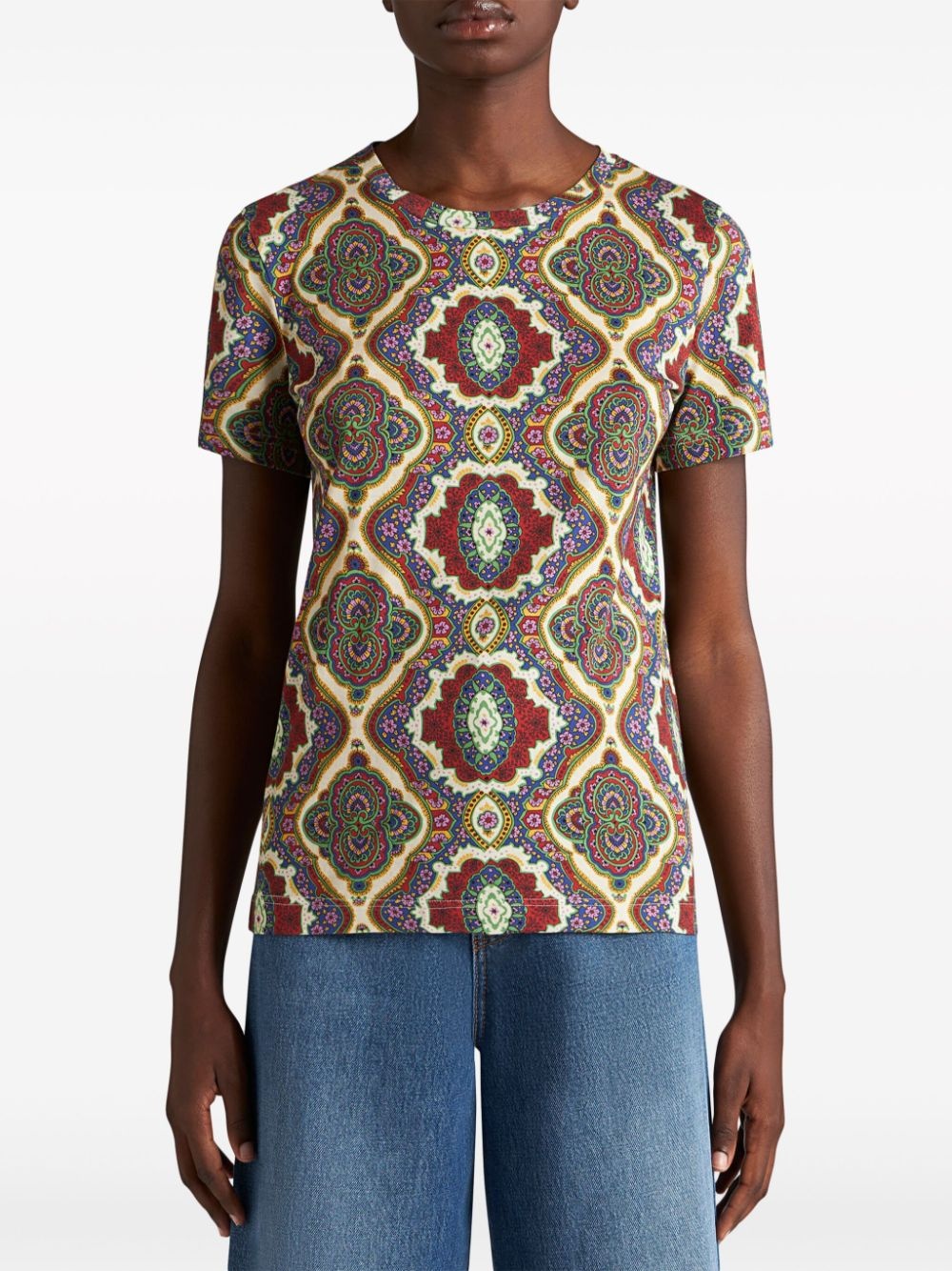 Medallion-print cotton T-shirt - 2