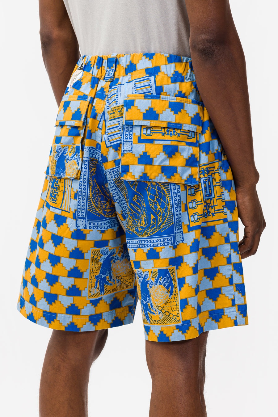 Zig-Pat Comfort Shorts in Blue - 5