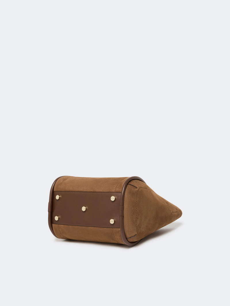 MARINESSUE Small Nubuck leather Marine bag - DARK BROWN 4