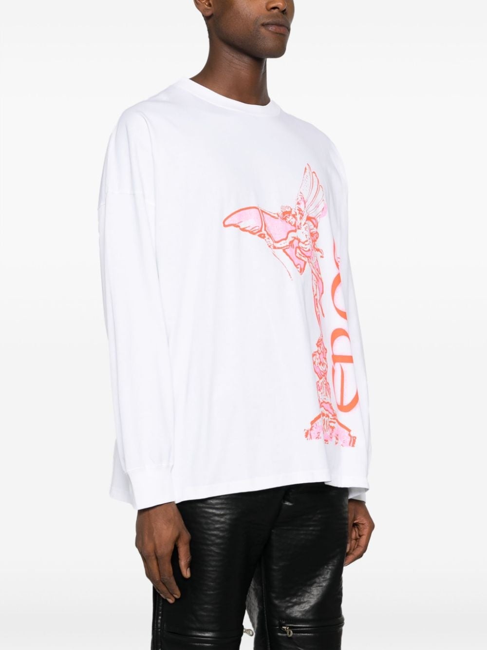 Eros-print cotton T-shirt - 4