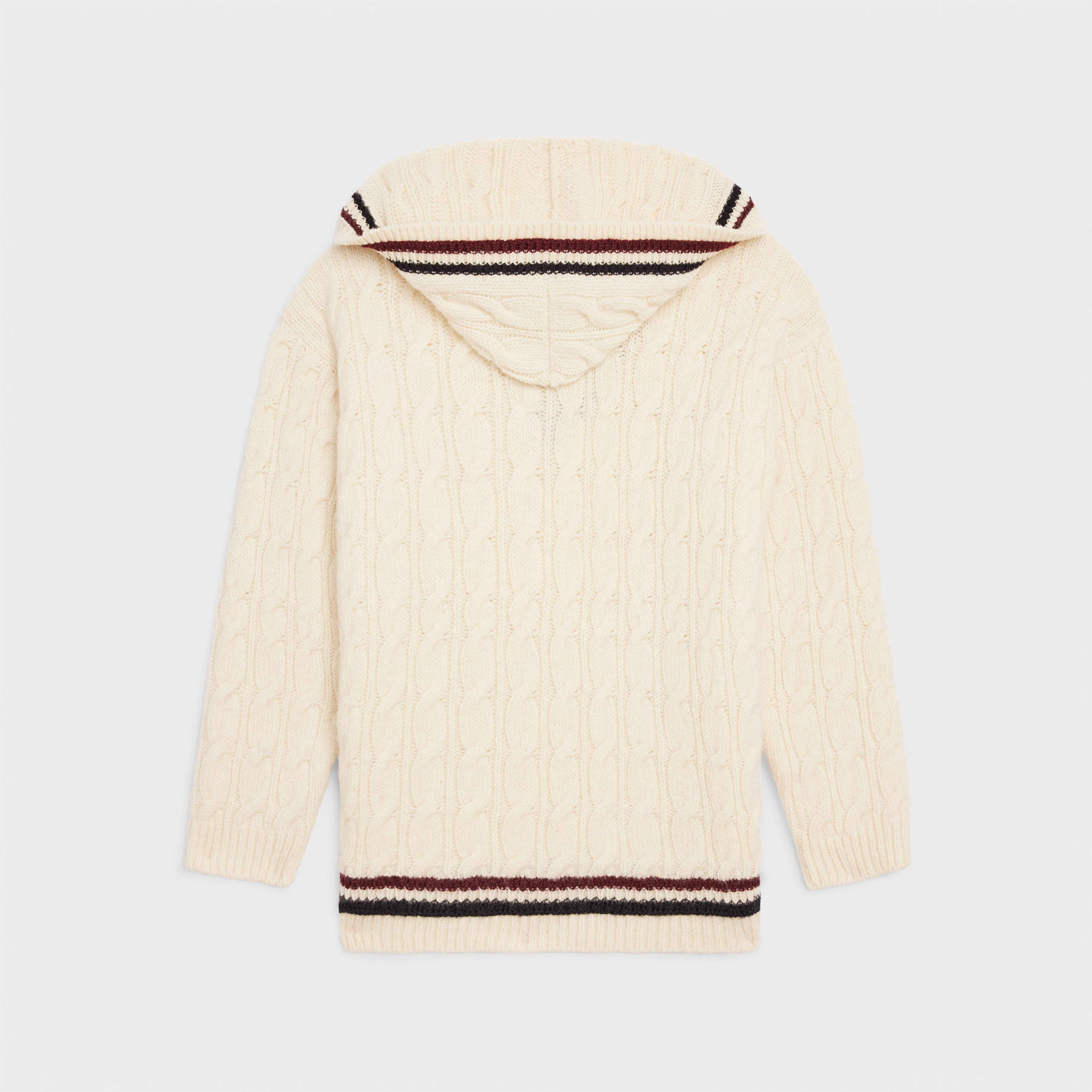 OVERSIZED ARAN WOOL HOODIE - 2