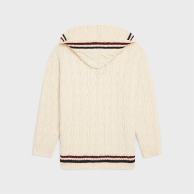 CELINE OVERSIZED ARAN WOOL HOODIE outlook