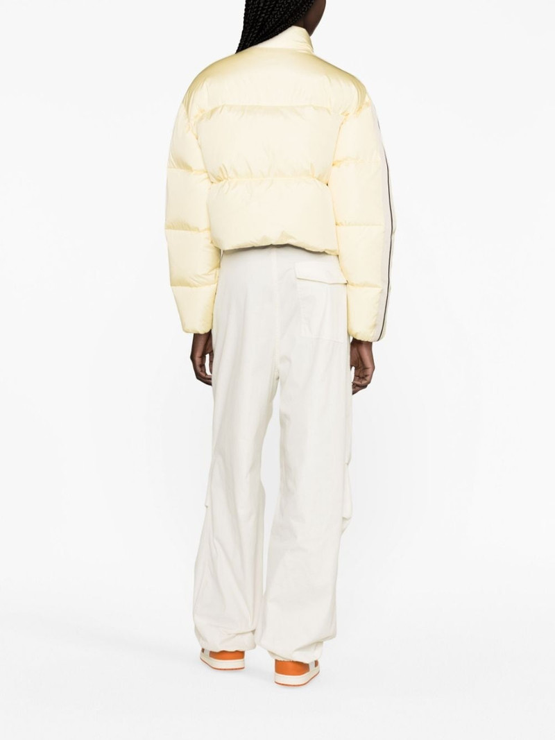 logo-embroidered puffer jacket 3