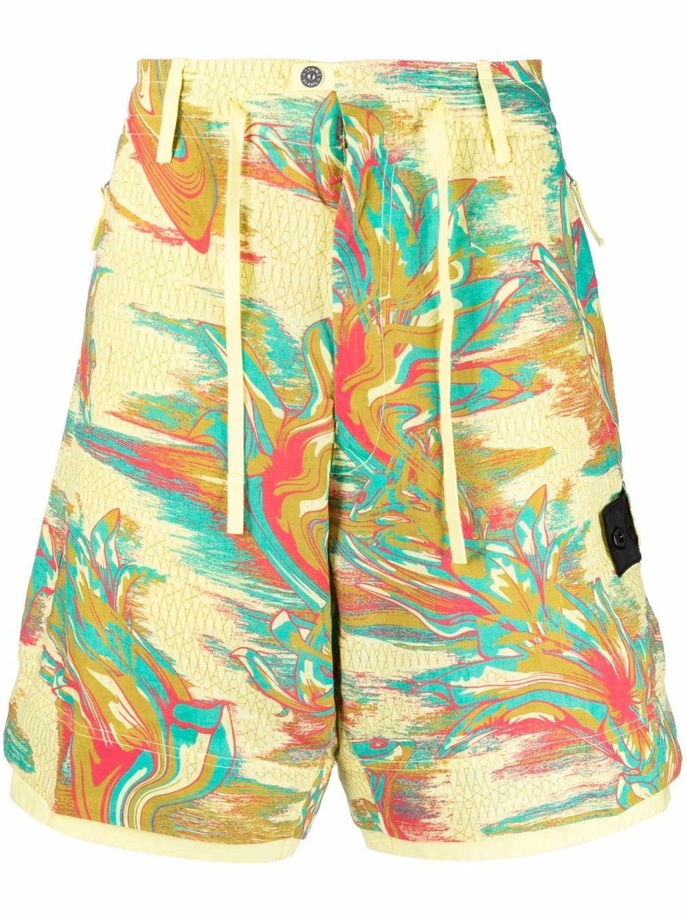 marbled-print bermuda shorts - 1