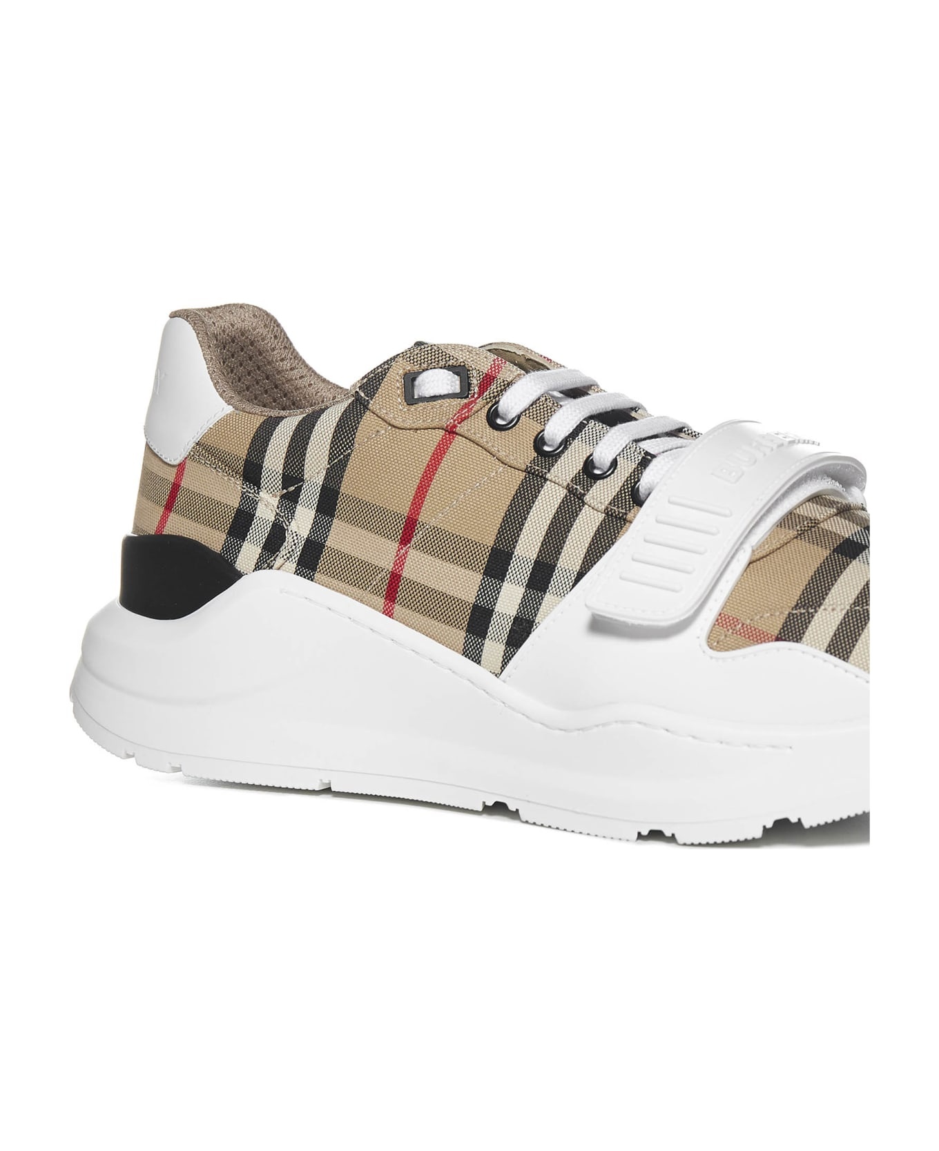 Beige New Regis Check Sneakers - 4