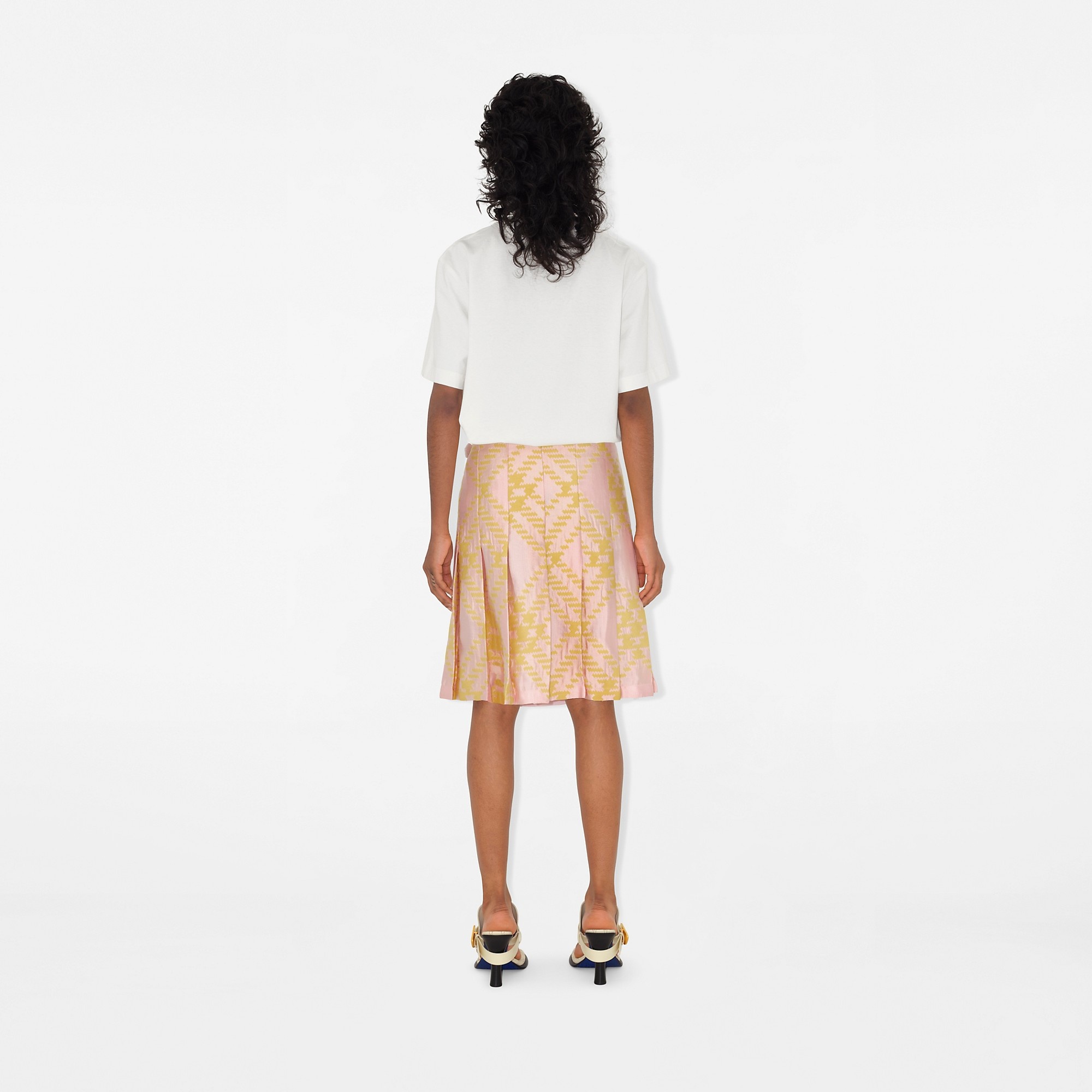 Check Cotton Silk Blend Kilt - 4