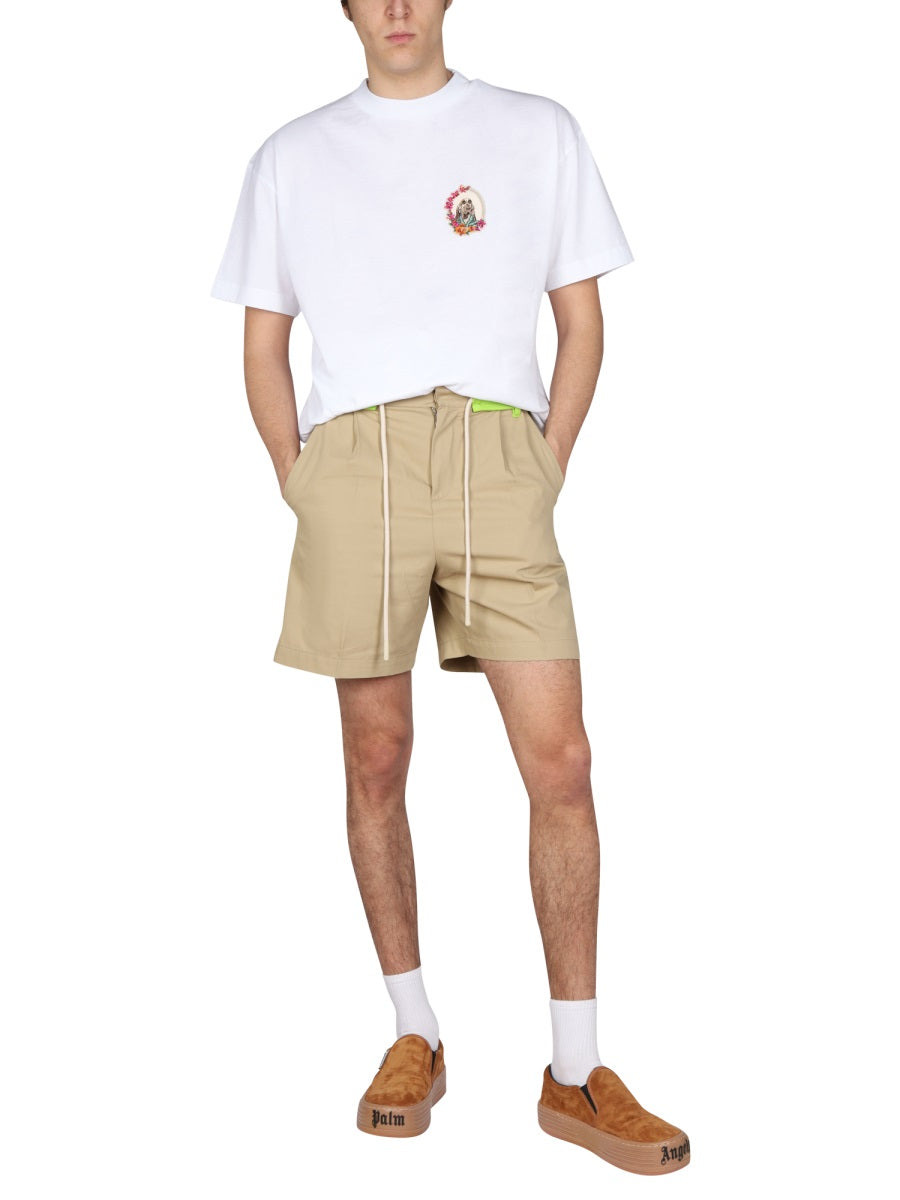 Palm Angels Men Side Band Bermuda Shorts - 2