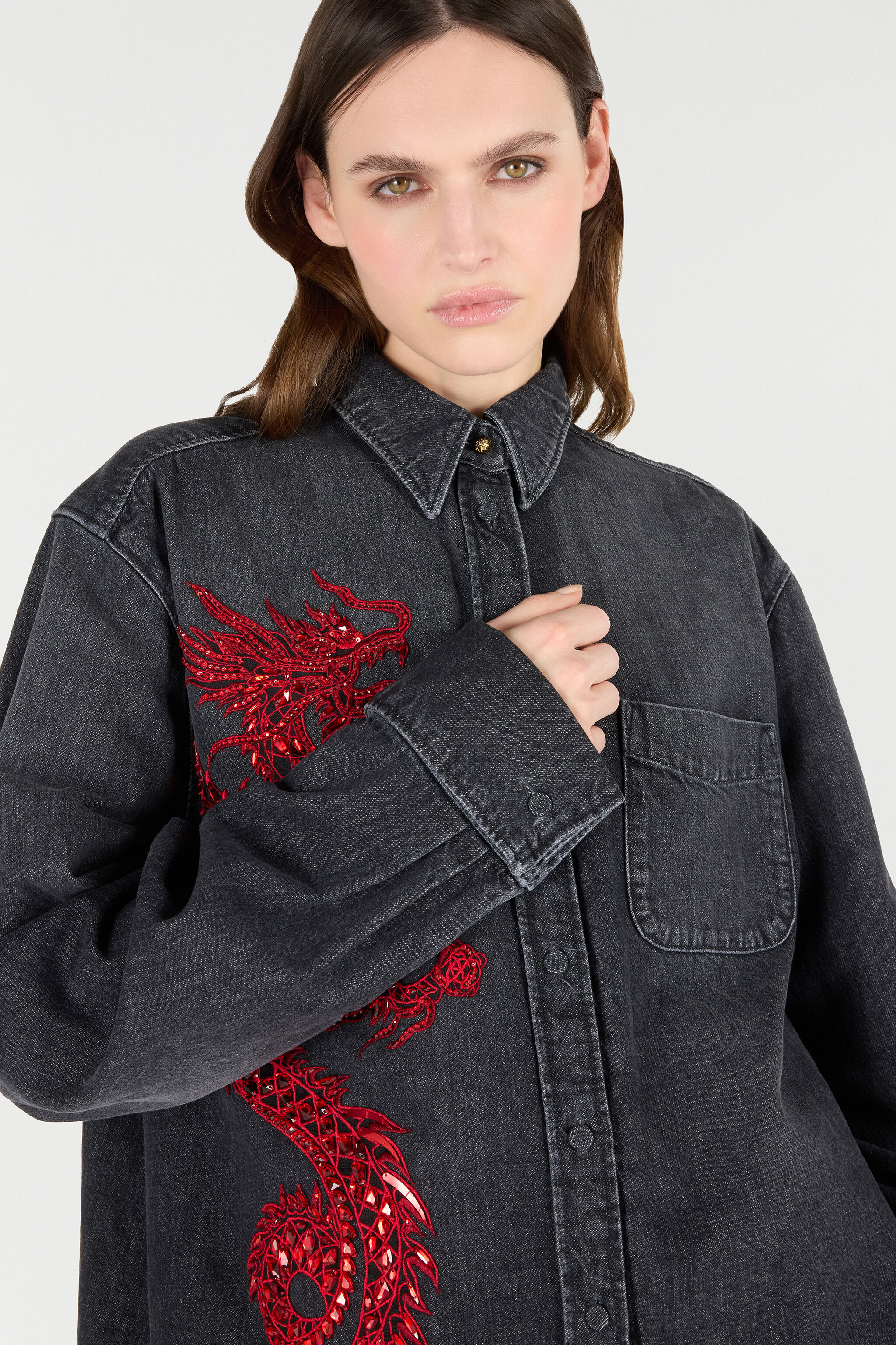 Shirt With Embroidery And Sequins - 6
