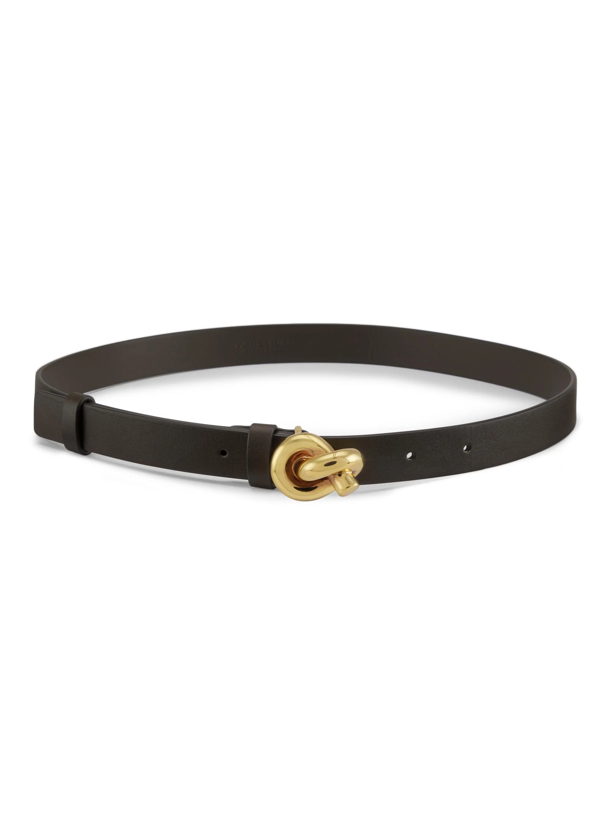 Women's Knot Leather Belt - Khaki - 1