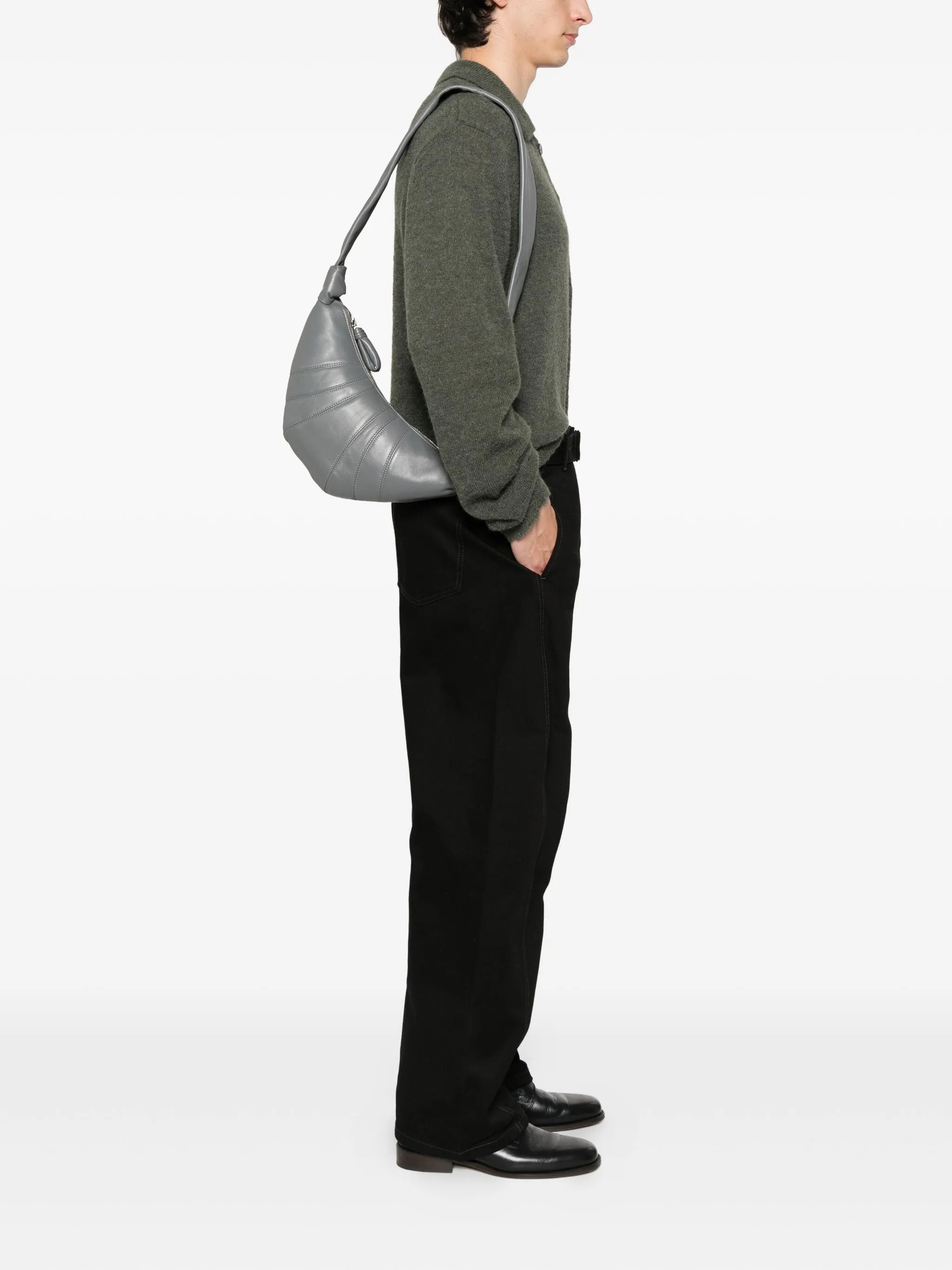 Lemaire Croissant Knotted Lambskin Shoulder Bag - 4