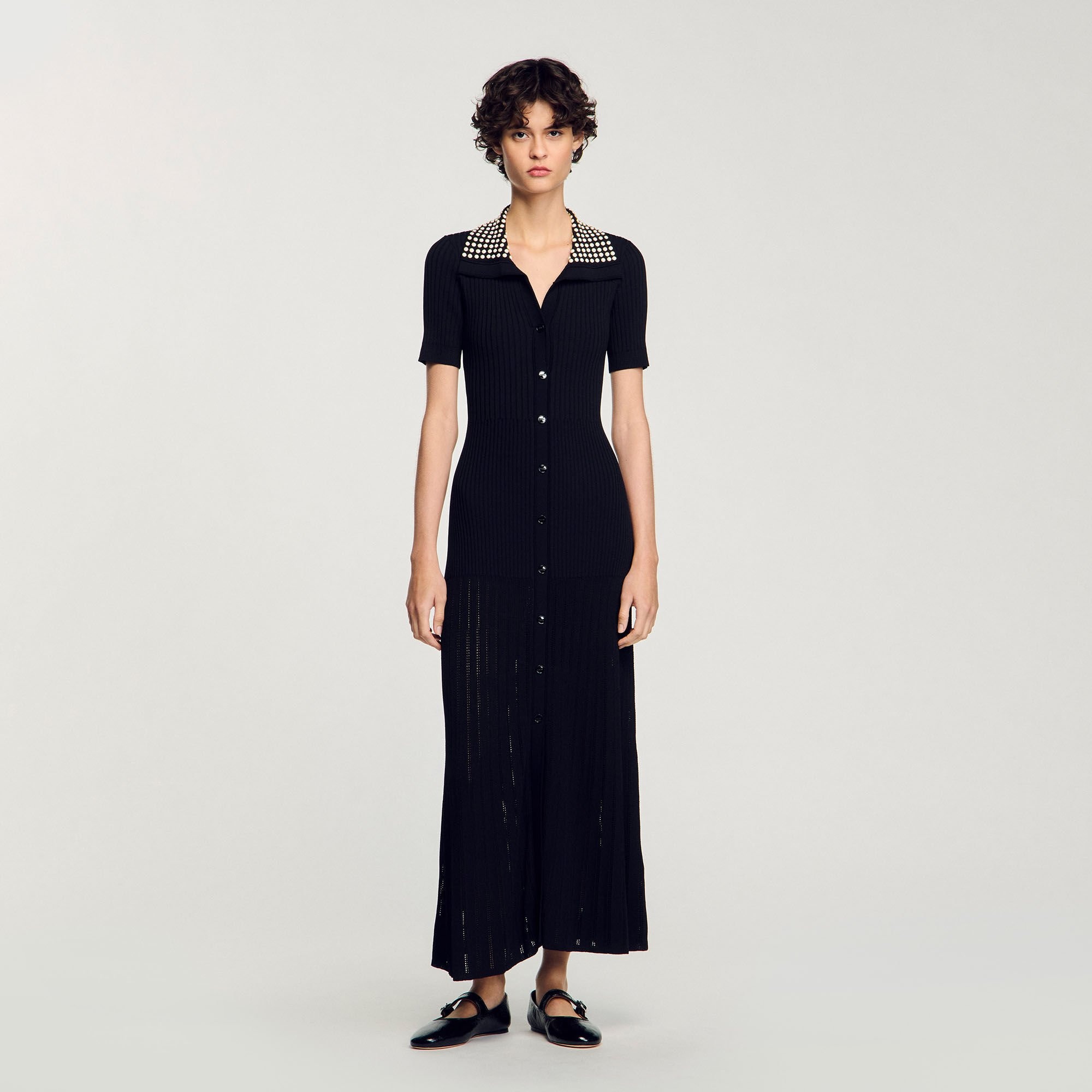 KNIT MAXI DRESS WITH STUDS - 2