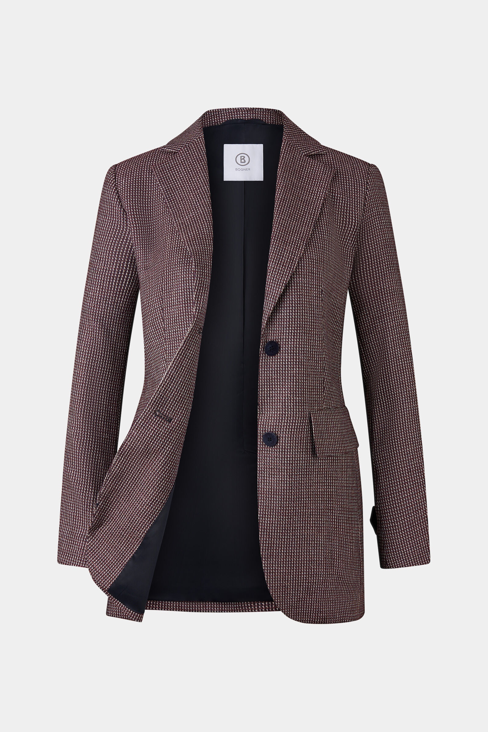 Blazer Amande in Wine red/navy blue - 8