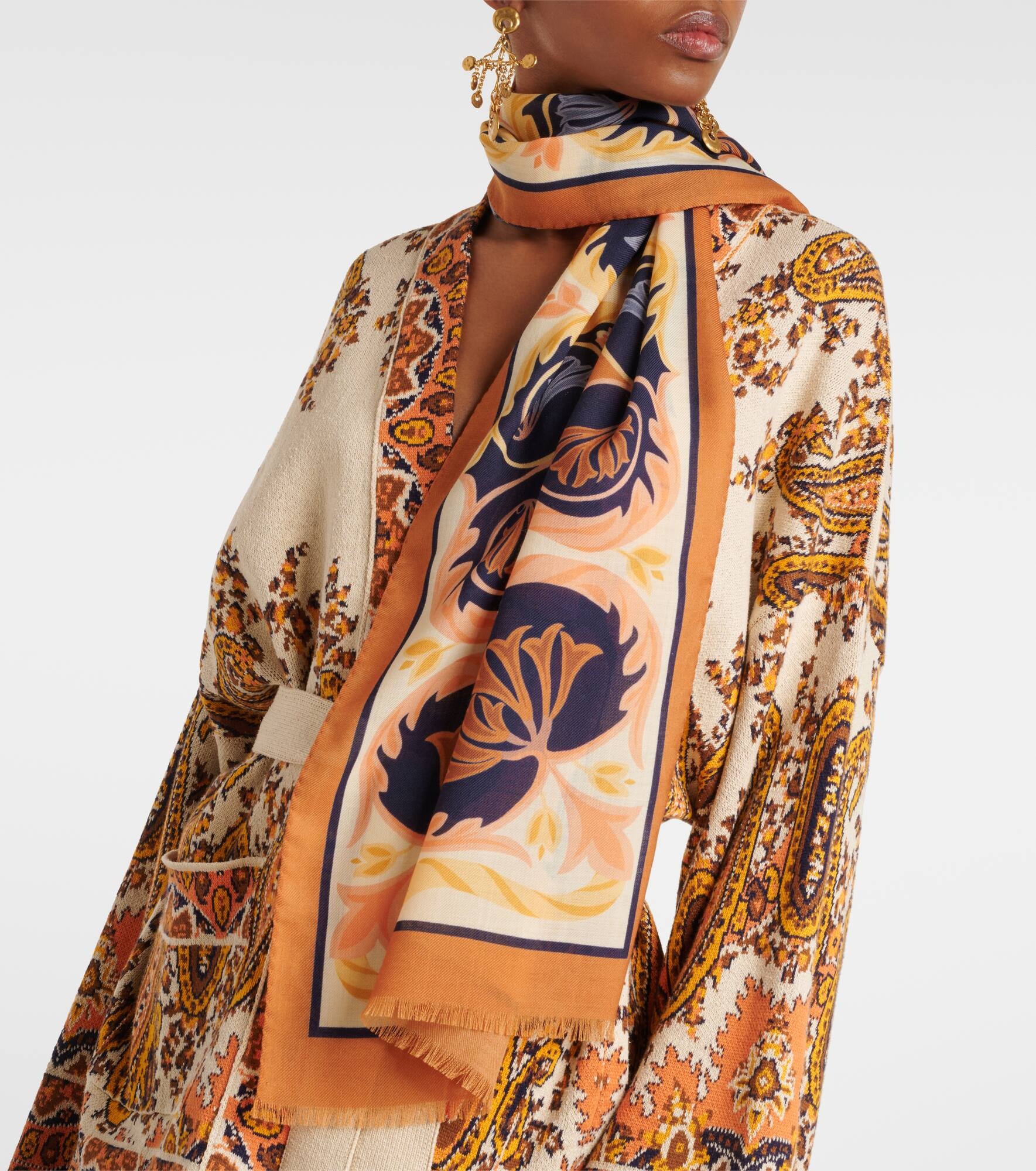 Printed wool scarf - 2